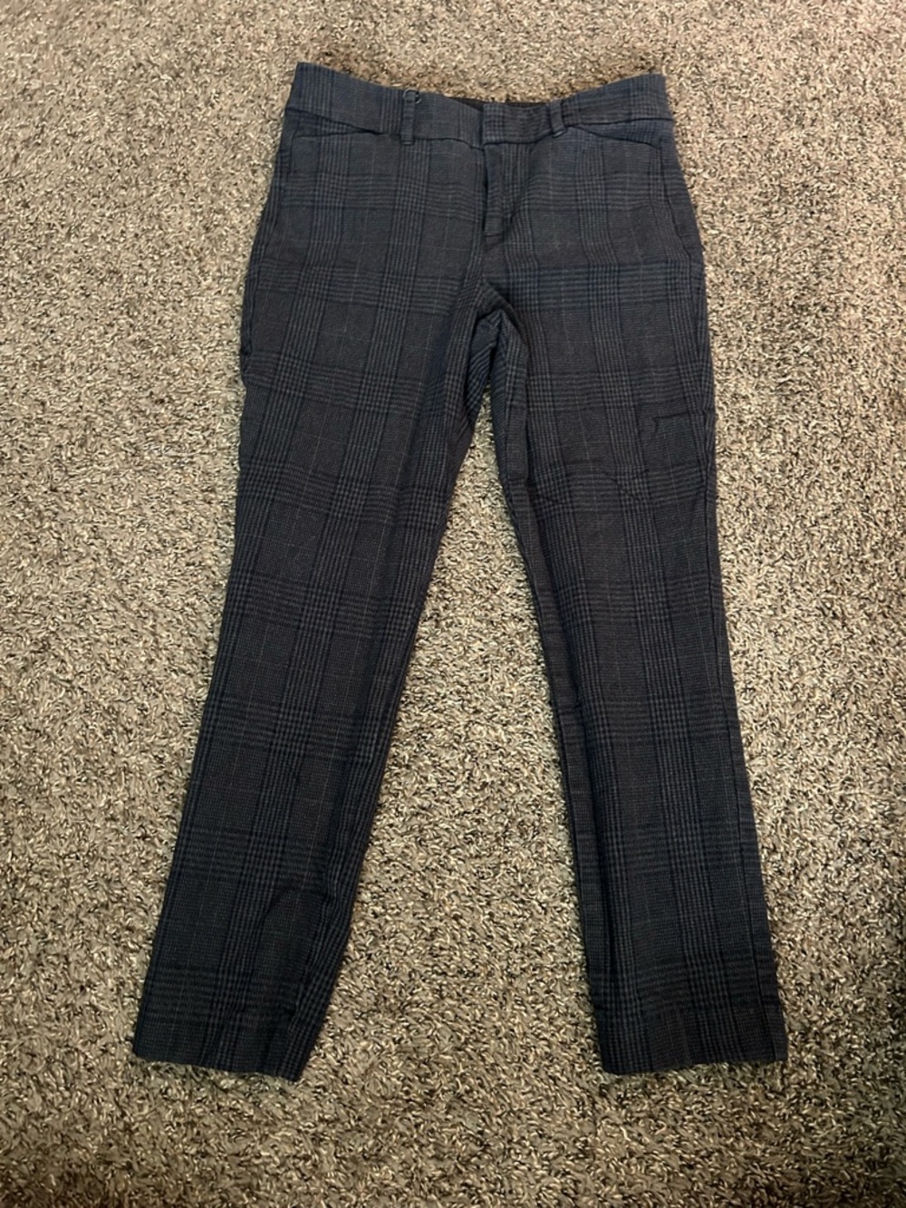 Women’s Slim Fit Plaid Pixie Pants - Dark Gray